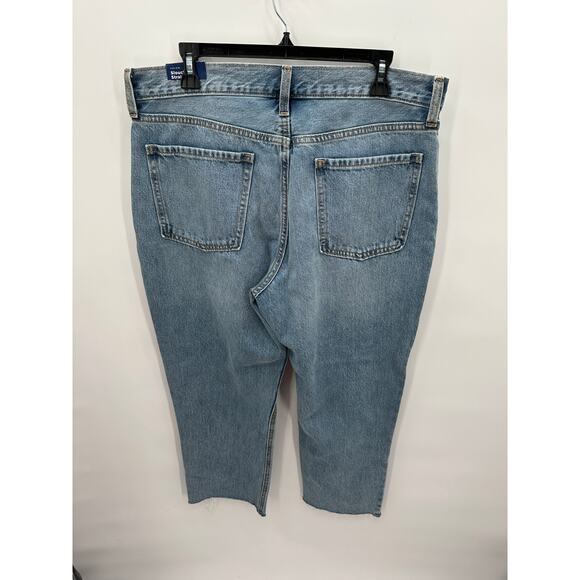 OLD NAVY NWT High Rise Slouchy Straight Secret Slim Pockets Denim Jean // 12 - Picture 8 of 9